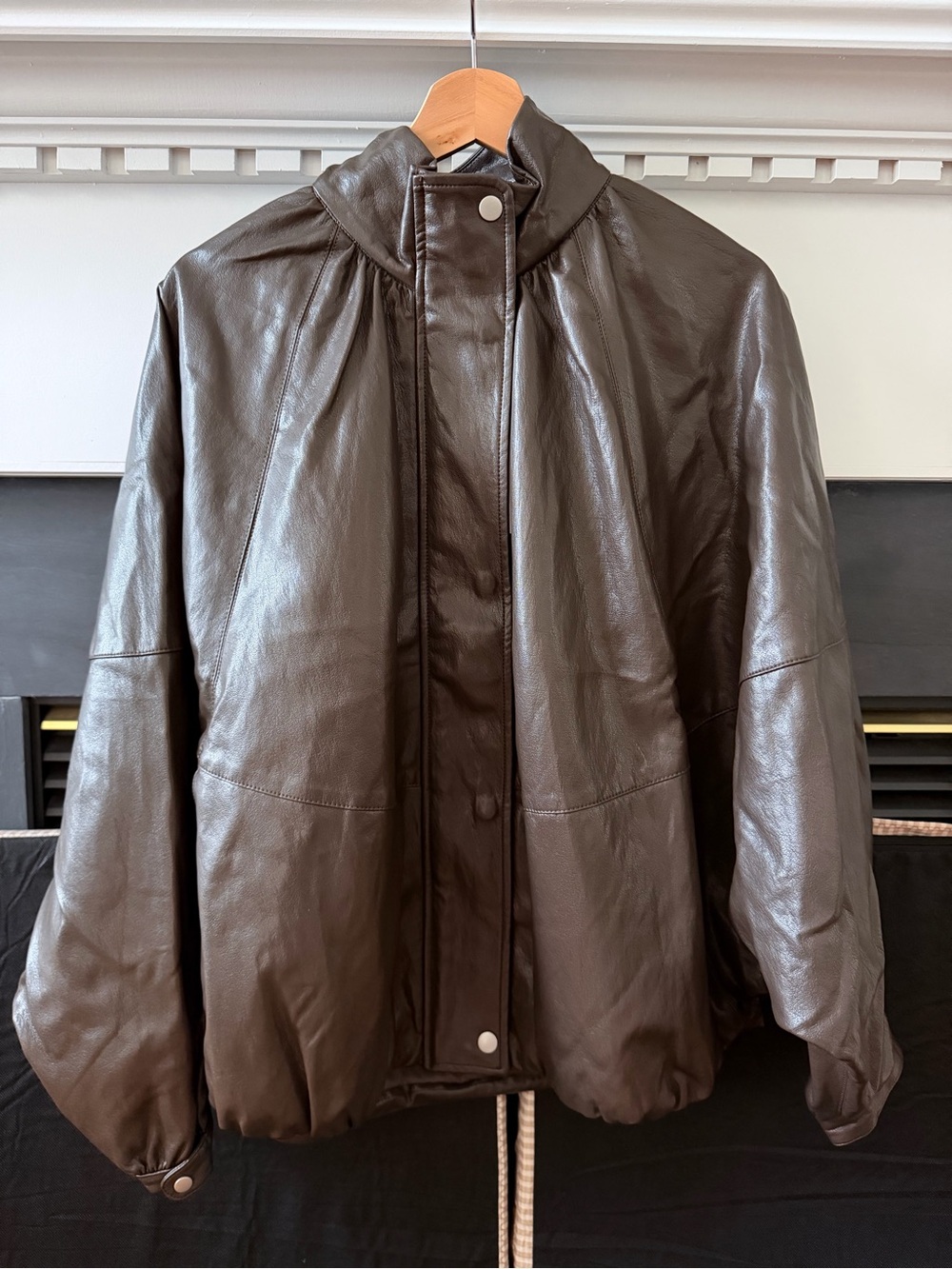 Zara ZW collection faux leather bomber jacket 2969/24 L